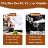 NewHome "2Pcs Gravity Sensing Electric Salt and Pepper Grinder with LED Lights, Adjustable Coarseness, One-Hand Operation" Black - 3 of 3