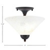 Toltec Lighting Any 2 - Light Flush Mount in  Black Copper with 12" Gold Ice Shade - 2 of 2