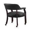 TiramisuBest Modern Velvet Desk Chair ,Metal Legs Upholstered Accent Arm Chair for Living Room/Bedroom/Small Spaces/Home Office,Grey - 2 of 4