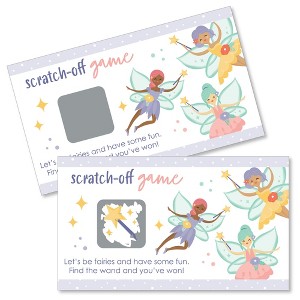 Big Dot of Happiness Let's Be Fairies - Fairy Garden Birthday Party Game Scratch Off Cards - 22 Count - 1 of 4