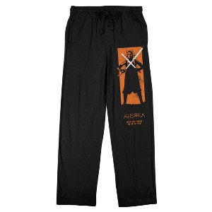 Ahsoka Disney+ Lightsabers Men's Black Sleep Pants - 1 of 4