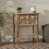 Sids Handcrafted Boho 3 Drawer Mango Wood End Table Natural - Christopher Knight Home - 2 of 4