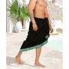 HAPPY BAY Men's Swimwear Beachwear Summer Wrap Sarong One Size Turquoise - 3 of 4