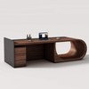 SAINTCY  Oval Solid Wood Executive Desk - 4 of 4