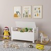 KTMBDW Kids Toy Box Chest, White Storage Ottoman Footrest Stool for Boys Girls, Storage Cabinet with Flip-Top Lid/Safety Hinge for Nursery, Playroom - 4 of 4