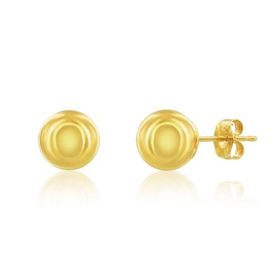 Classic Gold 14K Yellow Gold, 7mm Polished Ball Studs - Gold