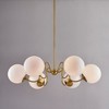 Mitzi Havana 6 - Light Chandelier in  Aged Brass Opal Glossy Shade - 4 of 4