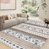 Bohemian Style Rug, Modern Geometric, Decorative, Soft, Thin, Stain-Resistant, Non-Slip - 2 of 4