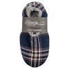 Elanze Designs Navy Plaid Mens Plush Lined Cozy Non Slip Indoor Soft Slippers - Large - 3 of 4