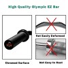 Costway 48''Phosphate Steel Olympic EZ Curl Bar 28mm Grip Home Gym Fitness Equipment - 4 of 4