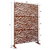 Grungis Matrix Metal Decorative Patio Screens,Freestanding Privacy Fence Panels Screen for Deck Balcony Patio,Leaf Shape,76" H×48" W - 2 of 4