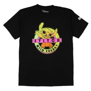 Neff Disney Men's Lilo and Stitch WIld Energy Worn Out Distressed T-Shirt Adult