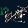 Boy's Design By Humans Christmas Reindeer for darks By ozdilh T-Shirt - 2 of 3