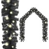 vidaXL Garland Black PVC Extra Long Artificial Christmas Garland Other - 2 of 4