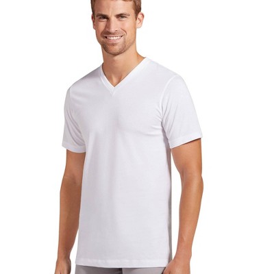 Jockey Mens Slim Fit Cotton V-neck - 3 Pack M White : Target