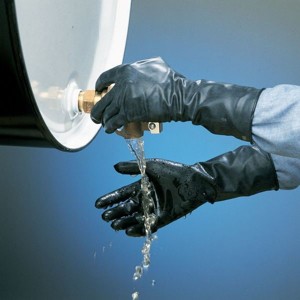 Honeywell North  Chemical Resistant Glove,16 mil,Sz 8,PR B161R/8 - 1 of 3