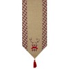 Northlight Burlap and Plaid Reindeer with Bow Christmas Table Runner - 36" - Red and Brown - 3 of 3