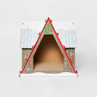 Ski Chalet A-Frame Cat Scratcher House - Wondershop™