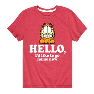 Boys' - Garfield - Hello Go Home Now Short Sleeve Graphic T-Shirt - 1 of 4