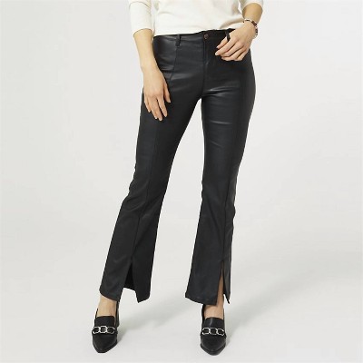 Women's Omg Zoeyzip Bootcut Faux Leather With Front Slit Pants - COCO + CARMEN L