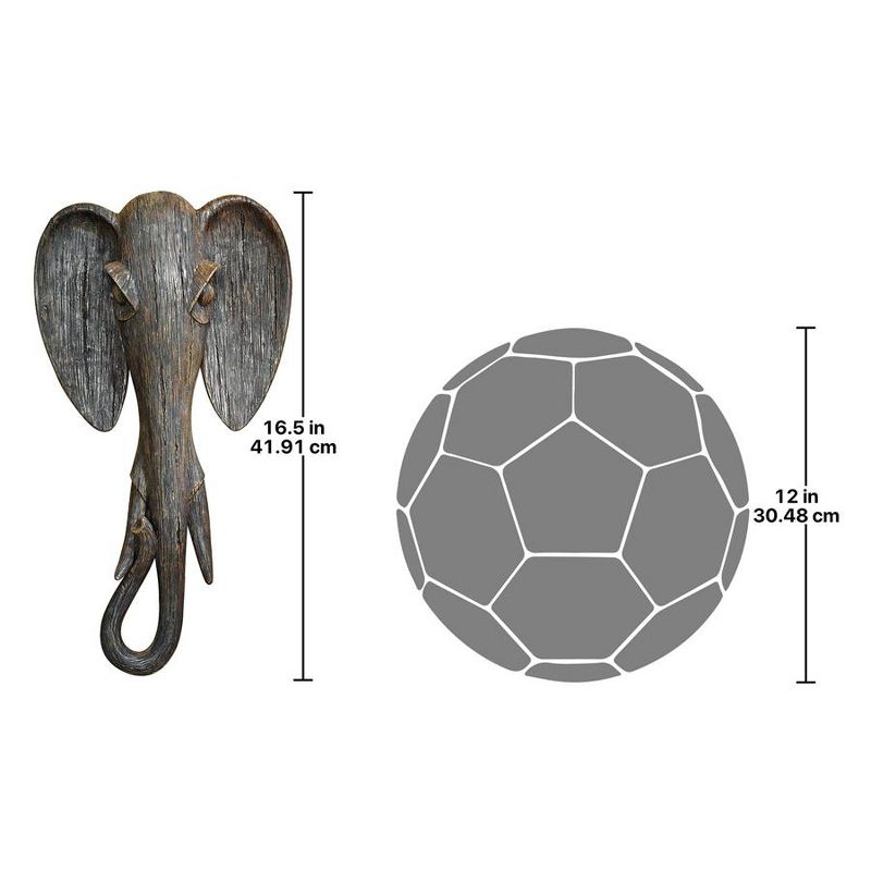 Design Toscano Animal Masks of the Savannah Wall Sculptures Elephant, 3 of 4