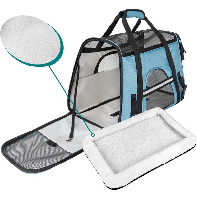 Small Light Blue Soft Sided Airline Approved Pet Carrier