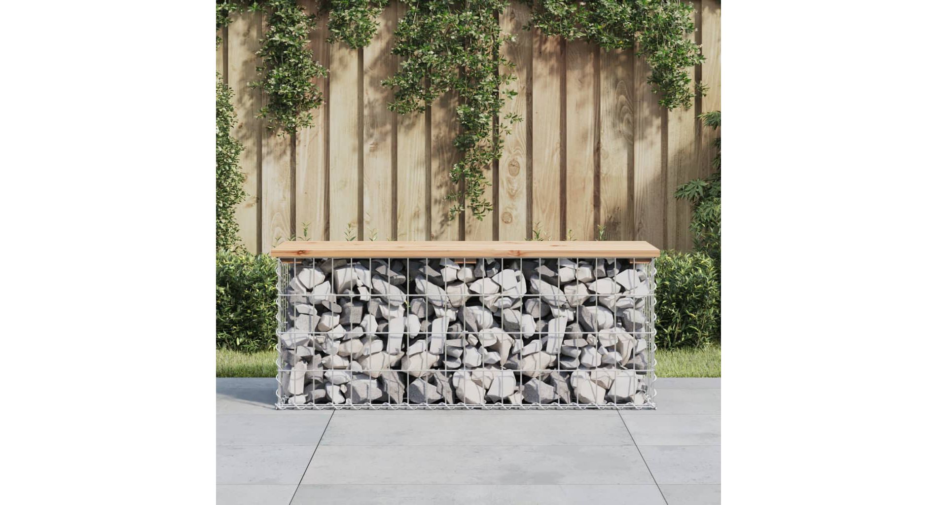 Garden Bench Natural wood, silver Solid pine wood, galvanized steel