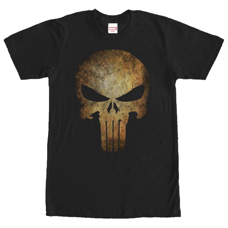 Men's Marvel Punisher Aged Skull Symbol T-Shirt, 1 of 5