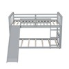 TiramisuBest Twin-Over-Twin Bunk Bed with Slide & Ladder,White, Space-Saving Kids Bedroom Bunk - 4 of 4