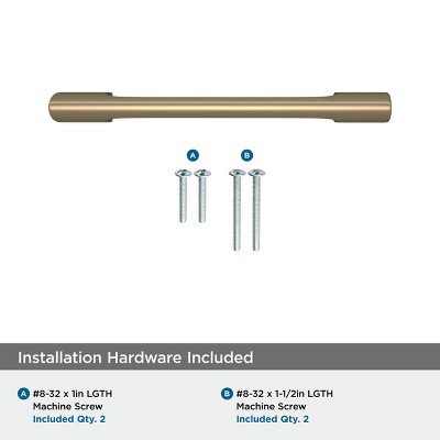 Golden Champagne Brushed Metal Cabinet Bar Pull with Mounting Hardware