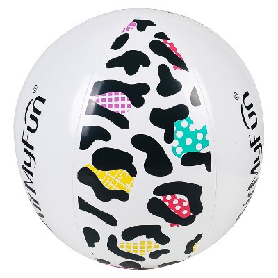 Hachikiko Leopard Print Inflatable Beach Balls,8" Pool Toys for Kids Birthday Party & Summer Beach Games,Durable & Safe for Indoor/Outdoor Play