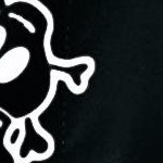 cartoon skull vintage black