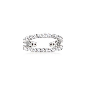 Pure Collection by Ross-Simons 0.20 ct. t.w. Diamond 2-Row Single Ear Cuff in Sterling Silver - 1 of 4