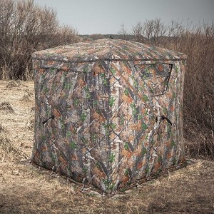 Aghana Digitals Camouflage Hunting Blind: Portable Pop-Up Ground Tent with 270° View, Blackout - 1 of 4