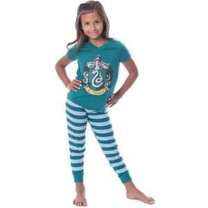 Harry Potter Big Girls' Hogwarts House Crest Jogger Pajama Set-All Houses - 1 of 3