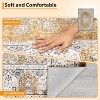 Acekool 5x7 Washable Area Rug, Vintage Distressed Non-Slip Low Pile Carpet, Foldable, Stain Resistant for Living Room, Bedroom, Black - 2 of 4