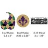 Big Dot of Happiness Mardi Gras - DIY Shaped Masquerade Party Cut-Outs - 24 Count - 2 of 4