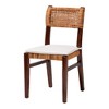 bali & pari Dameka Rattan and Wood Dining Chair Honey/White/Dark Brown - 4 of 4