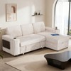Vipbear Sleeper Sofa Bed,Convertible Sectional Sofa Couches for Living Room,Pull Out Couch Bed with Reversible Storage Chaise| Large Arm Storage - 4 of 4