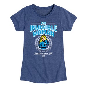 Girls' - Marvel - Fantastic Four Invisible Woman Collegiate Fitted Short Sleeve Graphic T-Shirt - 1 of 4
