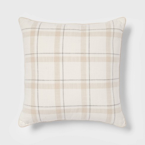 Woven Striped with Plaid Reverse Throw Pillow - Threshold™ - image 1 of 4