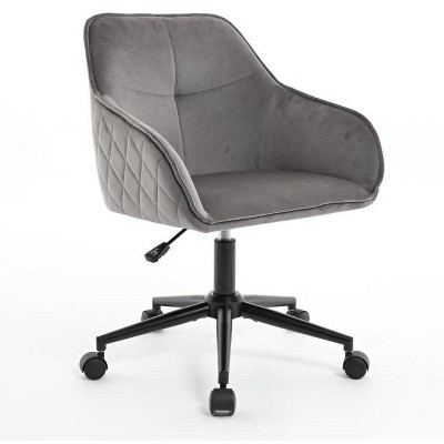 NicBex Modern Velvet Home Desk Chair with Wheels for Living Room, Bedroom,Study Room