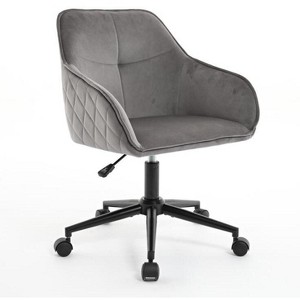 NicBex Modern Velvet Home Desk Chair with Wheels for Living Room, Bedroom,Study Room - 1 of 4