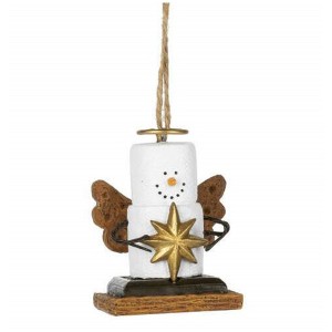 Ganz Smores Angel Snowman Resin Holiday Christmas Ornament, 2.5" - 1 of 1