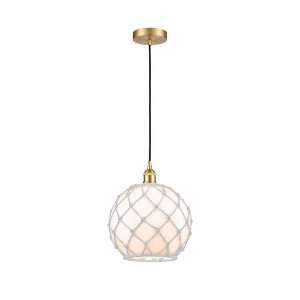 Farmhouse Rope - 1 Light Mini Pendant In Industrial Style-12.75 Inches Tall and 10 Inches Wide - 1 of 1