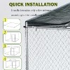 Dog House,Outdoor Dog Kennel for Large Dog,Heavy Duty Galvanized Steel Dog Enclosure with Waterproof Cover/Safe Lock for Rabbits Chicken Cat - 4 of 4