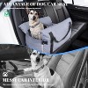 Hachikiko Versatile Pet Car Seat Bed - Expandable Dog Booster with Side Pockets & Safety Straps - 4 of 4