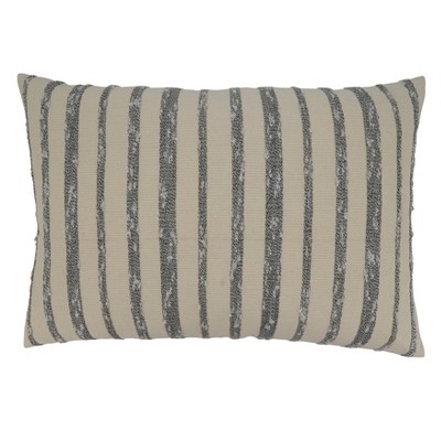 Saro Lifestyle Thin Striped Throw Pillow With Poly Filling