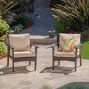 FIONECA Brown PE Rattan Outdoor Club Chair with Waterproof Cushion, Patio Single Sofa for Garden, Porch, or Poolside - 3 of 4