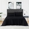 King Size 4 Piece Sheet Set, Bamboo Fiber Soft Comfy Breathable Bed Sheets Set Wrinkle-Free Hotel Bedding Bed Sheets Pillowcase Set with 16" Pockets - 2 of 4